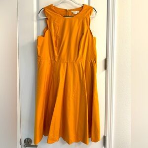 Boden A-line dress in a beautiful mustard color.